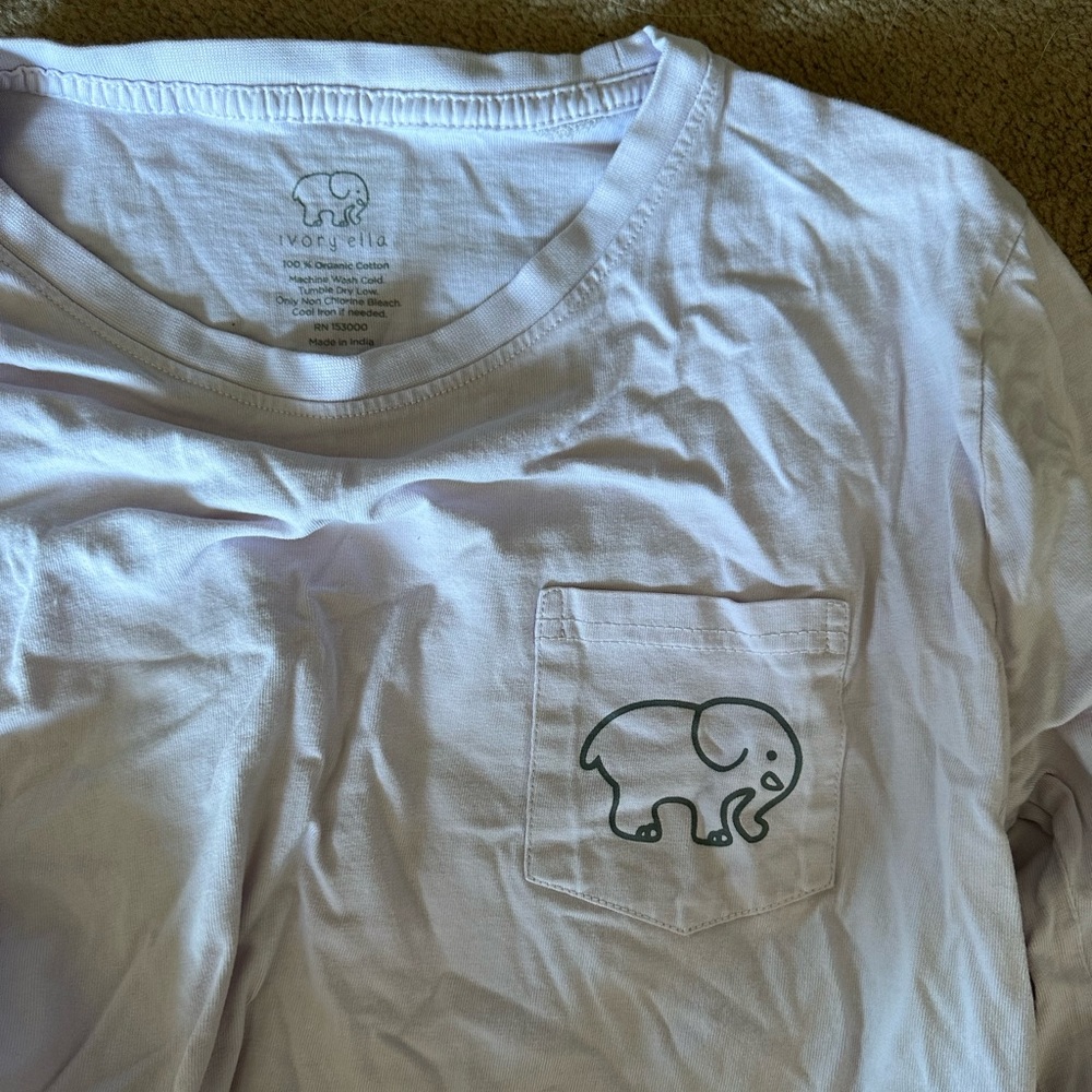 short sleeve ivory ella tee shirt || small